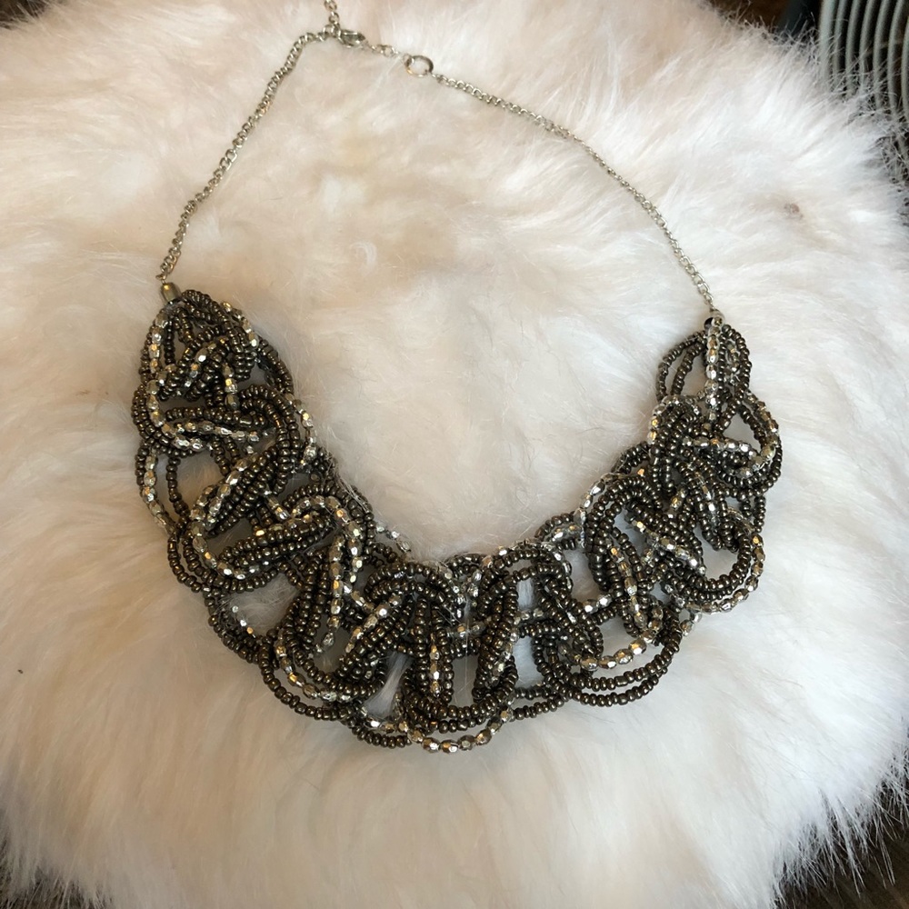 Silver Chunky Statement Necklace